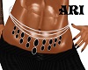 blk and wh.chain belt
