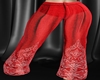 red flo pants