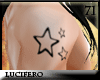 Tattoo stars behind
