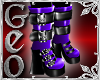 Geo Punk Boots purple