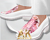 Shoes White/Roses Couple