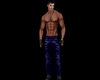pants cuir bleu