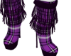 Purple Plaid Boots