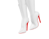 WHITE - Red Bottom Boots