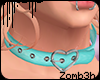z | Heart Collar - Aqua