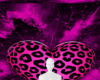 Leopard pink heart bg