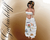 Overalls Rainbow White