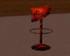 red fire bar stool.