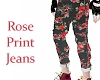 Rose Print Jeans