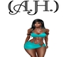 (A.H.) Rich Aqua Dress