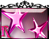 *R* Pink Stars Sticker