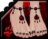 N~ Black Red Bris Feet