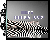 Mist zebra rug