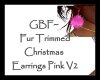 GBF~Fur Trim Pnk Earring