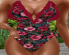 Rred hibiscus one piece
