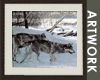 Framed Wolf Painting