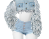 light blue short set