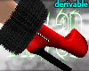 Red black Christmas heel