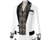M} White Lace Lined Suit
