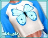 Butterfly Raglan/Blue