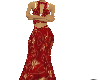 vestito rosso oro