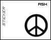 |A|Peace Sticker;