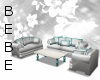 Tropical White Couch Set