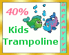 !D 40% Kids Trampoline
