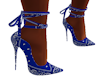 Blue Bandana Heels