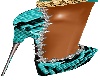 TEAL SNAKE SKIN HEELS