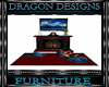 DD 4P FIREPLACE RED/BLK