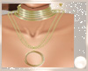 Gold Choker W Necklace