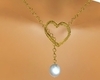 Pearl Gold Heart necklac