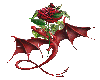 red dragon rose sticker