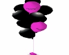 black & purple balloons