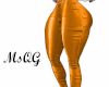 RLL  Orange Leather Pant