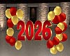 2026 Sign Balloons Red