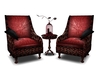 red leather twin chairs