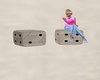 2 Dice Seats - Beige Frn