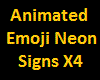 Emoji Neon Signs X4-Vol1