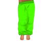 green sporty pants