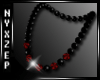 Gothic Necklace Red Blk