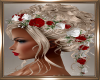 Red & White Hair Flowers