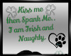 Kiss me Irish Head Sign