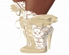 Sweet Lace Boots-Cream