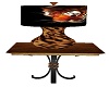 Tiger Lamp w/End Table