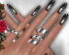 Goth nails rings tattoo
