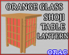 Orange Glass Lamp Table