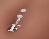 Letter F Belly Ring