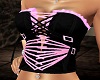 corset top blk/pink